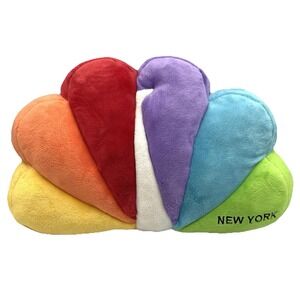 NBC New York Studios 17"‎ Peacock Logo Plush Pillow Rainbow Colors